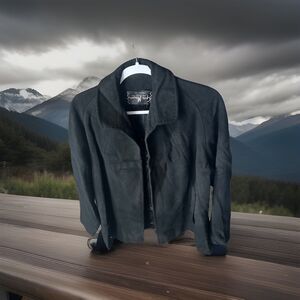 Vintage 60s Gus Mayer Black Wool Coat Medium M 100%Cashmere